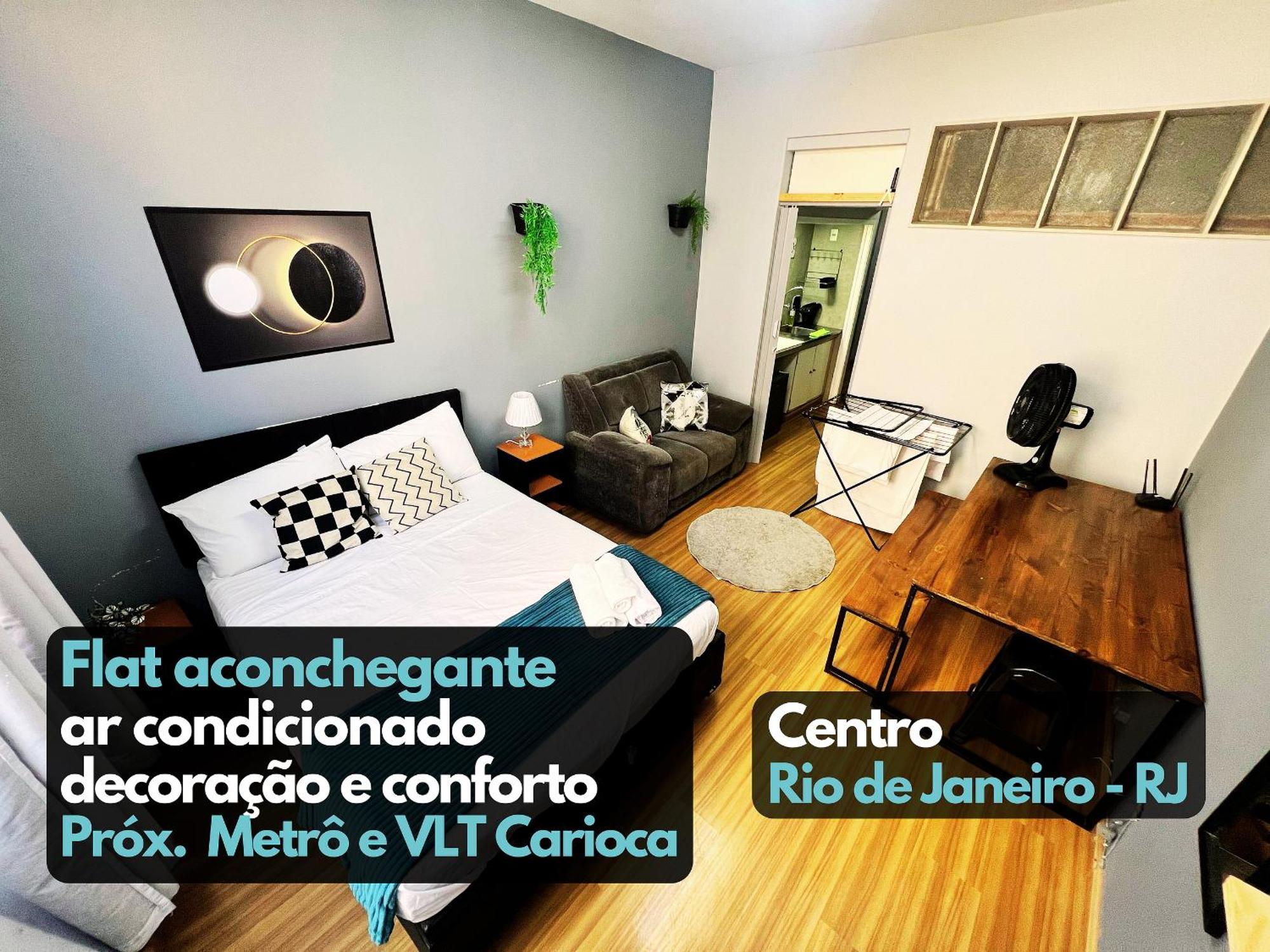 Apartamento Flat Av Rio Branco Ar Cond Metro Vlt Lapa Rj